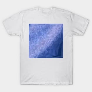 Steel Blue Abstract Low Polygon Background T-Shirt